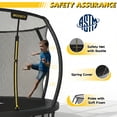 thumbnail image 3 of Mersco 14ft Trampoline for Kids and Adults,Pumpkin Outdoor Trampoline with Enclosure and Net,Jumping Trampoline SPACE for Boys and Girls Birthday Gifts,Black, 3 of 12