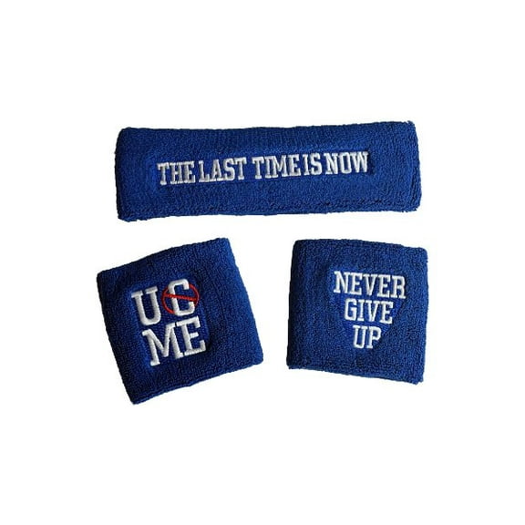 John Cena 2025 Indiana Last Time Is Now Blue Headband-Wristband Set