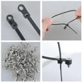 thumbnail image 3 of Zeiwohndc 100pcs Black Cable Ties 12inch Screw Mount Hole Plastic for Automotive Wiring, 3 of 8