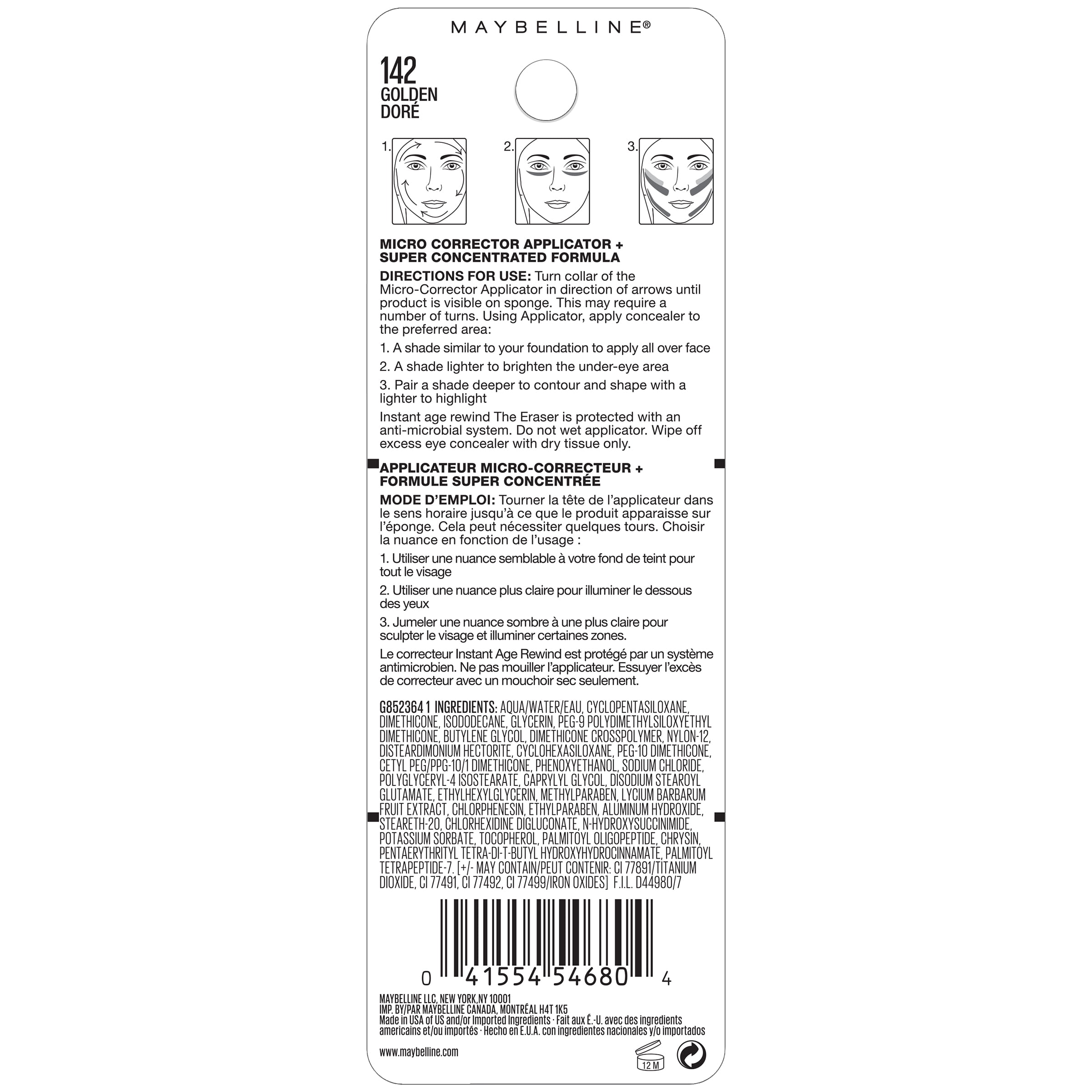 maybelline concealer golden 142