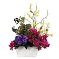 thumbnail image 1 of Mélange de Fleurs avec Azalée et Lavis Blanc Semoir Soie Arrangement, 1 of 1
