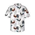 thumbnail image 3 of Haiem Cool Chicken Printed Hawaiian Shirt for Men - Men’s Casual Beach Summer Shirts - Stretch Fabric with Modern Fit-3X-Large, 3 of 9