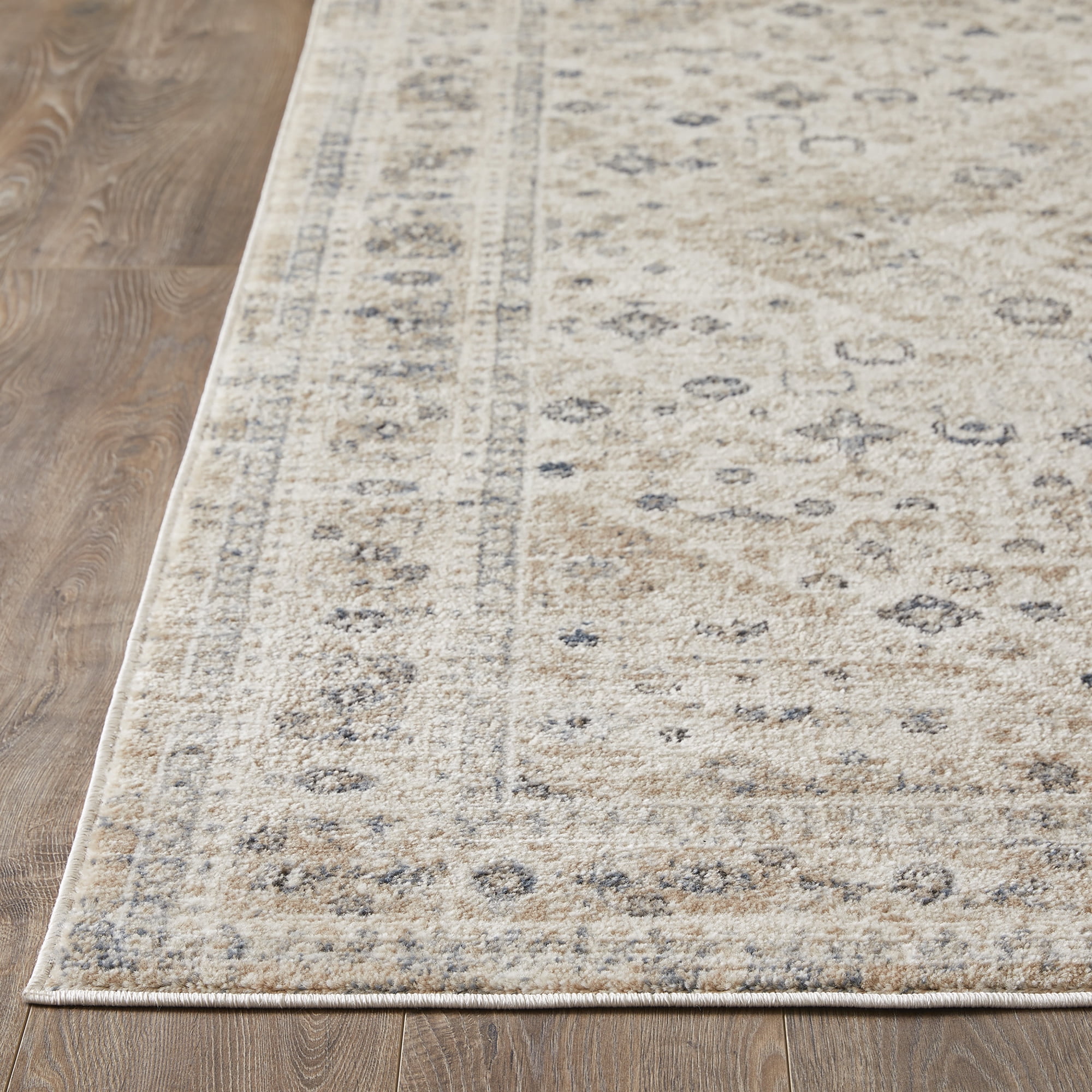 Loomaknoti Kehleigh Abrem 2' x 7' Oriental Indoor Runner Rug , Cream/Blue