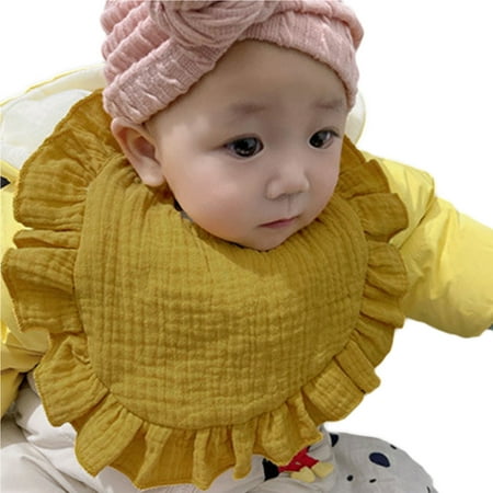 

ASEIDFNSA Silicone Baby Toddler Smock Baby Boy Babys Boys Girls Towel Ruffle Cotton Lace Cute Bag Bibs Burp Cloths Sixteen Colours Outwear Solid Colours