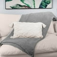 thumbnail image 4 of Sol Living Pillows Throw Pillows Couch Pillows Bedroom Throw Pillows Bed Macrame Decor Boho Pillows Lumbar Pillow Cushion Sofa Pillows Living Room, 20 x 12 inches, White with Tassels, 4 of 8