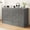 Gray, variant on ijuicy Murphy Bed with Charging Station, Queen Size Solid Wood Cabinet Bed, Cube Chest Bed for Guest Room/ Office/Apartment-Gray