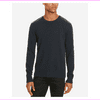 Kenneth Cole Reaction Men's Mixed Media Crew-Neck Sweater, Indigo, Size L