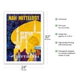 thumbnail image 2 of Lufthansa - Near Middle East - Markets - Vintage Airline Travel Poster c.1970s - Bamboo Fine Art 290gsm Paper Print (Unframed) 24x32in, 2 of 4