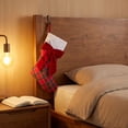 thumbnail image 5 of Tuvgenk Christmas Stockings Plaid Stockings Red Tartan with Velvet Bow White Cuff 18.11 inch Large Hanging Sock for Family Fireplace Xmas Tree Decor, 5 of 8