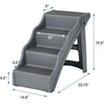 thumbnail image 2 of Frisco Foldable Nonslip Cat & Dog Stairs, Charcoal, 2 of 5