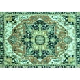 thumbnail image 1 of Ahgly Company Machine Washable Indoor Rectangle Abstract Turquoise Blue Modern Area Rugs, 4' x 6', 1 of 4