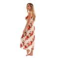 thumbnail image 2 of Just Love Floral Print Tube Sundress Swimwear Cover Up Summer Dress for Women (White with Little Floral - Red, 2X), 2 of 3