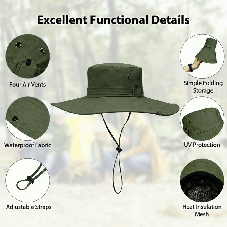 Cowin Sun Hat for Men Sun Protection Wide Brim Bucket Hat  display picture 1