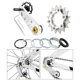 thumbnail image 3 of Cadena de Desviador trasero deal Paquetes Kit Conversión de Plata 16T shamjiam Tensor de cadena de bicicleta, 3 of 9