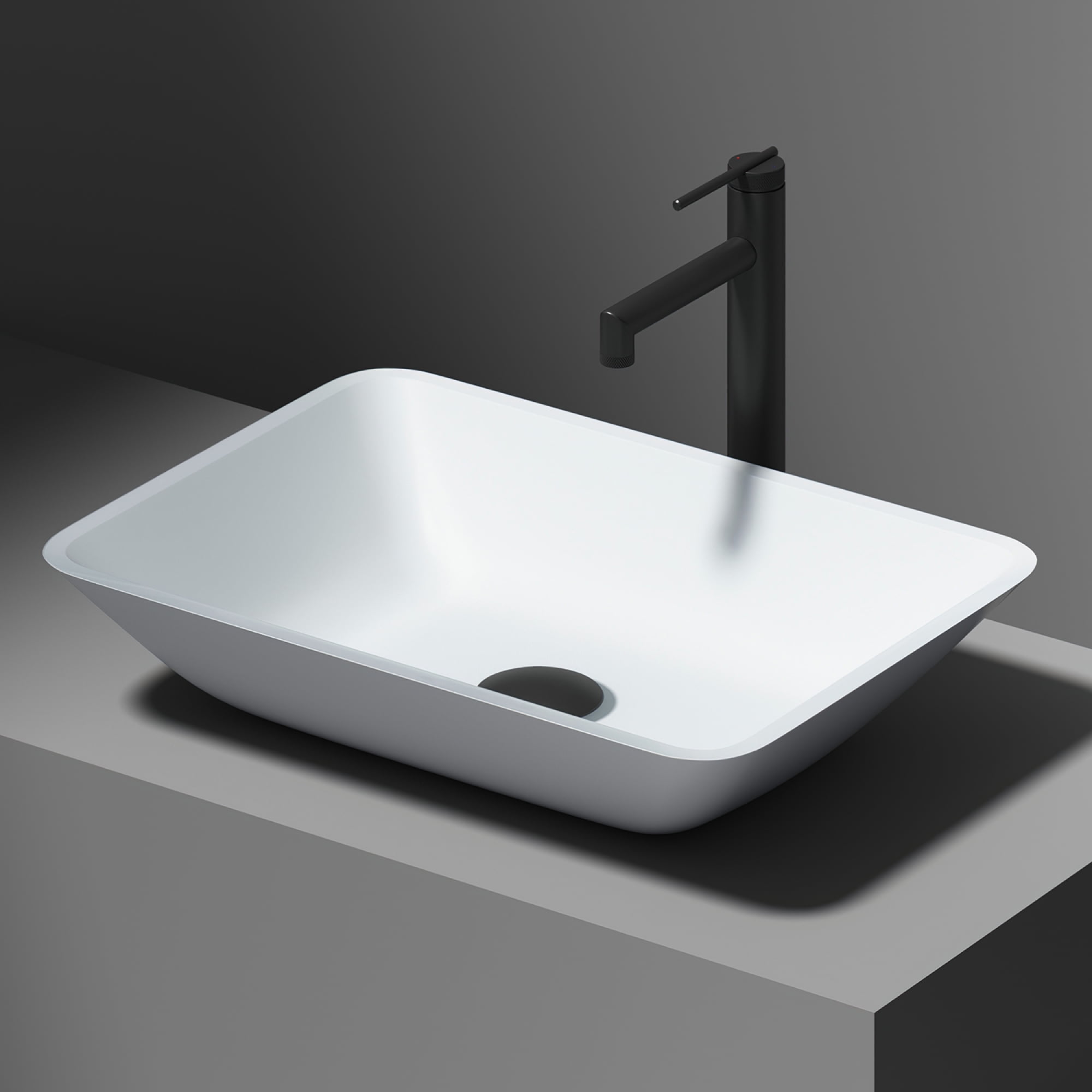 Vigo Vg07114 Sottile 18" L X 13" W X 4" H Rectangular Glass Vessel Bathroom Sink - White