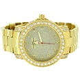 thumbnail image 2 of Genuine Diamond Dial Solid Stainless Steel Yellow Gold Finish Iced Out Bezel Khronos Jo Rodeo Jojino Jojo Watch, 2 of 4
