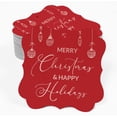 thumbnail image 2 of Inkdotpot Real Rose Gold Foil Merry Christmas & Happy Text Tags Favor Bracket Shape Hang Pack Of 100 Paper Tags, 2 of 7