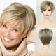 thumbnail image 3 of Peluca Corta Recta Rubia con Corte para Mujer, Sintética Natural para Uso Diario, Fibra de Alta Temperatura, 3 of 7
