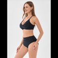 thumbnail image 4 of Traje de Baño de Dos Piezas con Cintura Alta para Mujer, con Control de Abdomen y Escote en V, 2025 Negro M, 4 of 8