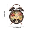 thumbnail image 3 of Vintage Twin Bell Alarm Clock Silent Non Ticking Metal Desk Clock Loud Alarm Bedroom Office Decor, 3 of 6