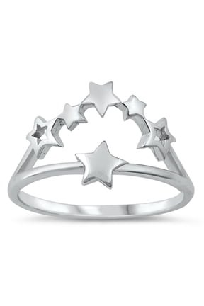 Super Star Ring Wholesale .925 Solid Sterling Silver Band Jewelry Female Male Unisex Size 6
