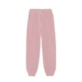thumbnail image 2 of Swuxness Women Casual Comfortable Sweatpants, Womens Fall Long Pants, Women's Solid Color Warm Waist Elastic Cuff Ankle Pants with Pockets and Drawstring Pink, M, 2 of 4