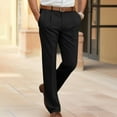 thumbnail image 2 of Inleife Mens Pants Plus Size Men Solid Color Pockets Zipper Button Fashion Casual Comfort Commuting Pants, 2 of 6