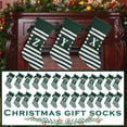 thumbnail image 2 of Xiwaer 26 Large Letters Christmas Red Socks Candy Boots Holiday Gift Bags Red Striped Christmas Stockings Christmas Tree Decoration Socks Decoration Bags 1PC A, 2 of 9