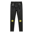 thumbnail image 2 of EnJoCho Kids Girls PU Fa𝗎x Leather Leggings Skinny Stretchy Fleec𝖾 Lined Ankle Length Pants Winter Warm Lightweight Trousers Casual Fashion Thermal Warmth Bottoms, 2 of 6