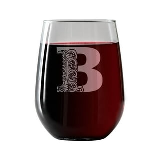 on The Rox Drinks Monogrammed Gifts for Women - A-Z Personalized Wine Glasses Engraved- 12.75 oz (I)