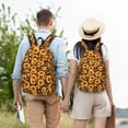 thumbnail image 4 of Easygdp Vintage Brown Plaid Sunflower Mochila de Lona Resistente para Laptop, Compatible con Laptops de 15 a 17 pulgadas, Ideal para Escuela, Trabajo y Viajes-Medium, 4 of 5
