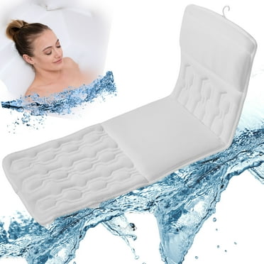 Bath Pillow - Extra Seat Cushioning - Plush Comfort Spa Bathtub Full Body Mat Bath Cushion