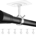thumbnail image 2 of OIUR Curtain Rod Holder Brackets Strong Load-bearing Adjustable Simple Installation Ceiling Mounted Self Adhesive Curtain Rod Hooks, 2 of 7