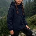 thumbnail image 6 of FAVIPT Waterproof Jacket for Girl Adjustable Drawstring Windproof Hooded Jackets Zip Up Outdoor Coat with Zipper Pockets Black,5-6 Years, 6 of 7