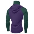 thumbnail image 4 of Men's UPF 50+ Hooded Sun Shirt, Lightweight Long Sleeve Fishing Shirt with Hood, Quick-Dry Rash Guard Sun Protective Shirt for Hiking, Beach, and Outdoor Activities Purple XXXXL, 4 of 4