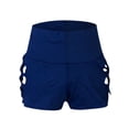 thumbnail image 3 of Njoeus Women's Workout Athletic Booty Shorts High Waisted Butt Lifting Side Cutout Sports Gym Yoga Shorts, 3 of 4