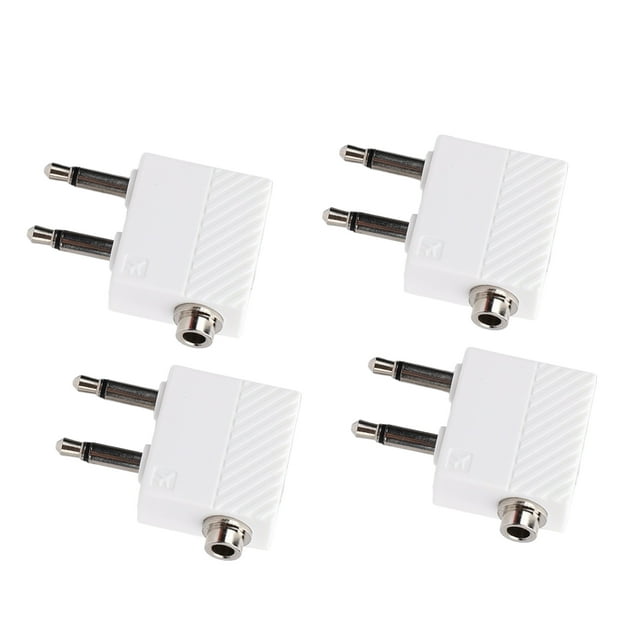 Airplane Headphone Adapter, Dual 3.5mm Male to Female Audio Jack Converter with Metal Connectors, for In Flight Entertainment Systems Headphones and Adapters