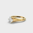 thumbnail image 3 of 1 Carat Round Shape IGI Certified Lab Grown Diamond Engagement Ring for Ladies | Solid 10K Yellow Gold | Latest Solitaire Diamond Rings| (E/VVS2) Size 4.5 Diamond-Capitals, 3 of 7