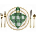thumbnail image 2 of Shangniulu Cloth Napkins Dinner Table Napkins, Green Plaid Washable Reusable Polyester Napkins for Home Holiday Party Wedding 2 PCS, 2 of 7
