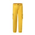 thumbnail image 5 of Clearance RYRJJ Outdoor Elastic High Waisted Cargo Pants for Women Casual Baggy Combat Twill Jogger Pants with Multi-Pockets(Without Belt)(Yellow,XL), 5 of 9