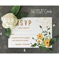 thumbnail image 3 of Inkdotpot 50 Blank RSVP Cards With White Envelopes-Floral & Leaves Style Response Card-RSVP For Wedding-Rehearsal Dinner-Baby Shower-Bridal Shower-Engagement Party Invitations, 3 of 7
