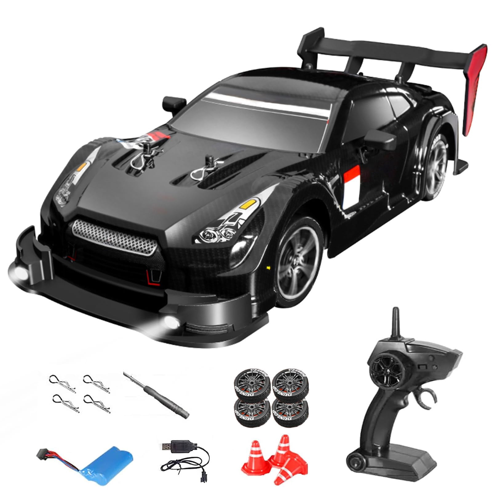 GoolRC RC Drift Car, 1:16 Scales GTR Model Pro RC Car, 4WD 30KM/H High ...