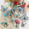 thumbnail image 6 of AOQIANLAN Elegant 3D Butterfly Wall Stickers with Golden Border for Weddings & Decor 24PCS PY3025-YJ, 6 of 9