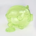 thumbnail image 3 of Langgg PS Money Saving Box Portable Reusable Removable Stopper Replacement Transparent Animal Shape Coin Case Bank Birthday Gift Green L, 3 of 6