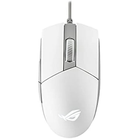 Asus Rog Strix Impact Ii Moonlight White Gaming Mouse | Ambidextrous And Lightweight Design, 6200 Dpi Optical Sensor, Push-Fit Hot Swappable Switches, Aura Sync Rgb Lighting, Minimal Design