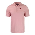 thumbnail image 2 of Men's Cutter & Buck Red/White Wisconsin Badgers Pike Eco Symmetry Print Stretch Recycled Polo, 2 of 3
