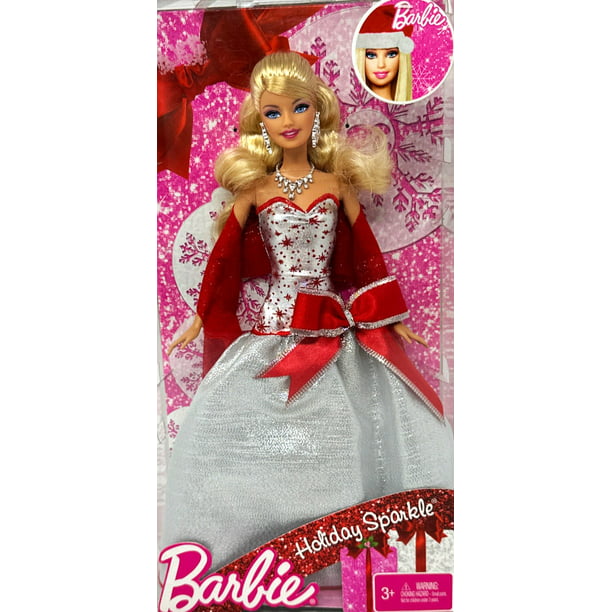 holiday sparkle barbie doll