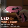 thumbnail image 3 of JENABOM Destornillador Eléctrico Inalámbrico 3.6V Recargable Pequeño Power Set de Taladro 3.0Nm Torque Máximo Giratorio con Luz LED para Herramienta de Bricolaje en Casa Rosa-14 Pzas, 3 of 7