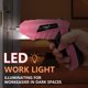 thumbnail image 3 of JENABOM Destornillador Eléctrico Inalámbrico 3.6V Recargable Pequeño Power Set de Taladro 3.0Nm Torque Máximo Giratorio con Luz LED para Herramienta de Bricolaje en Casa Rosa-14 Pzas, 3 of 7