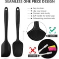 thumbnail image 3 of Food Grade Silicone Rubber Spatula Set for Kitchen Baking,Cooking,and Mixing High Heat Resistant Non Stick Dishwasher Safe BPA-Free Black Set of 6, 3 of 7